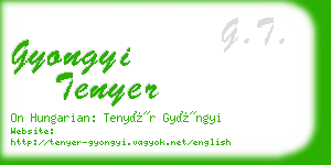 gyongyi tenyer business card